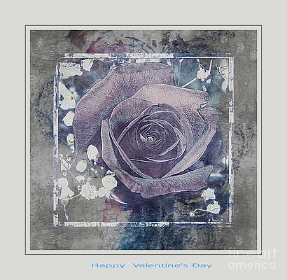 Valentine Rose Print Unisex , , , Long Sleeve Tee