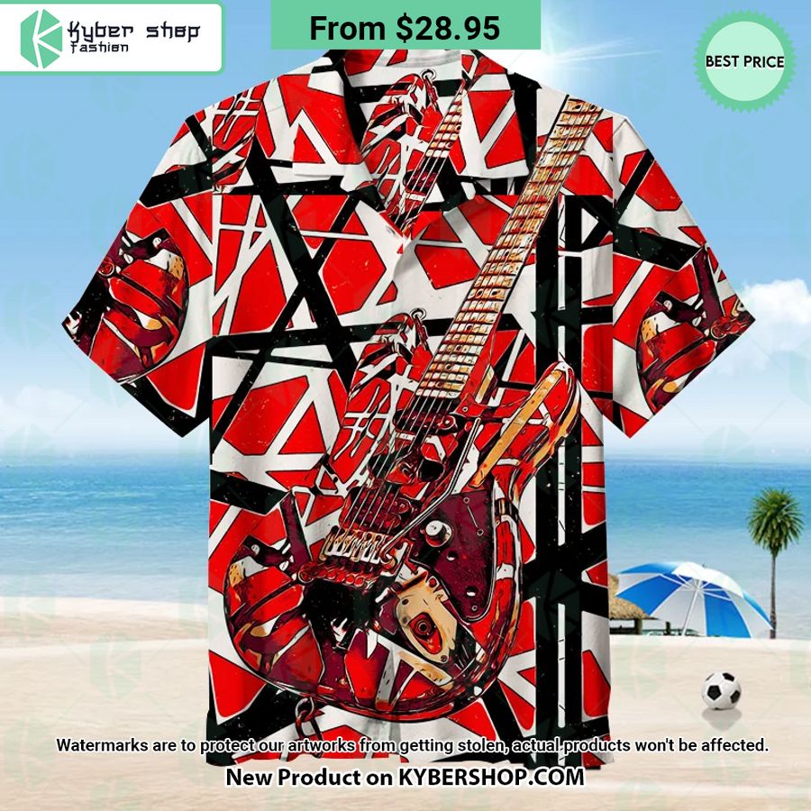 Van Halen Guitar Hawaiian Shirt Shorts