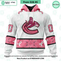 Vancouver Canucks In October We Wear Pink Breast Cancer Shirt