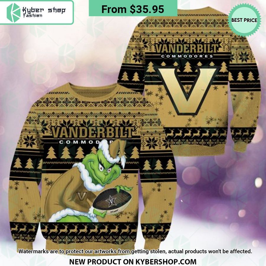 Vanderbilt Commodores Grinch Christmas Sweater