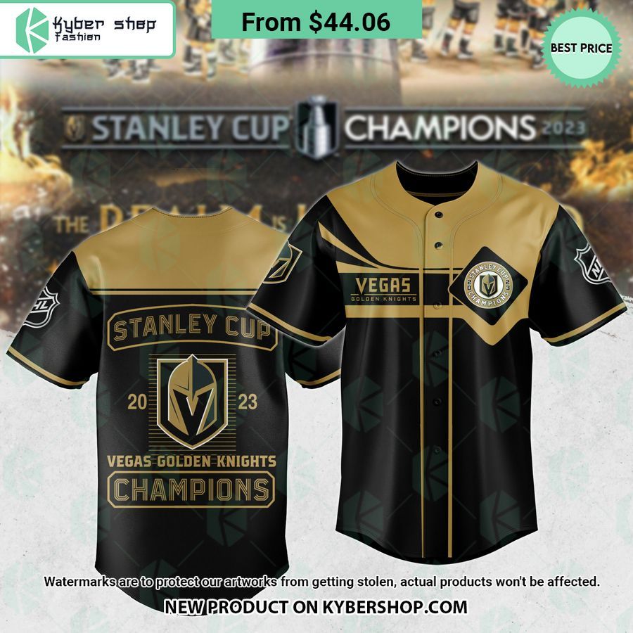 Vegas Golden Knights 2023 Stanley Cup Champions Baseball Jersey