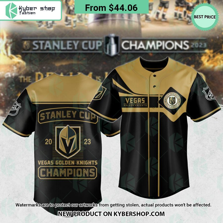 Vegas Golden Knights 2023 Stanley Cup Champions Baseball Jersey