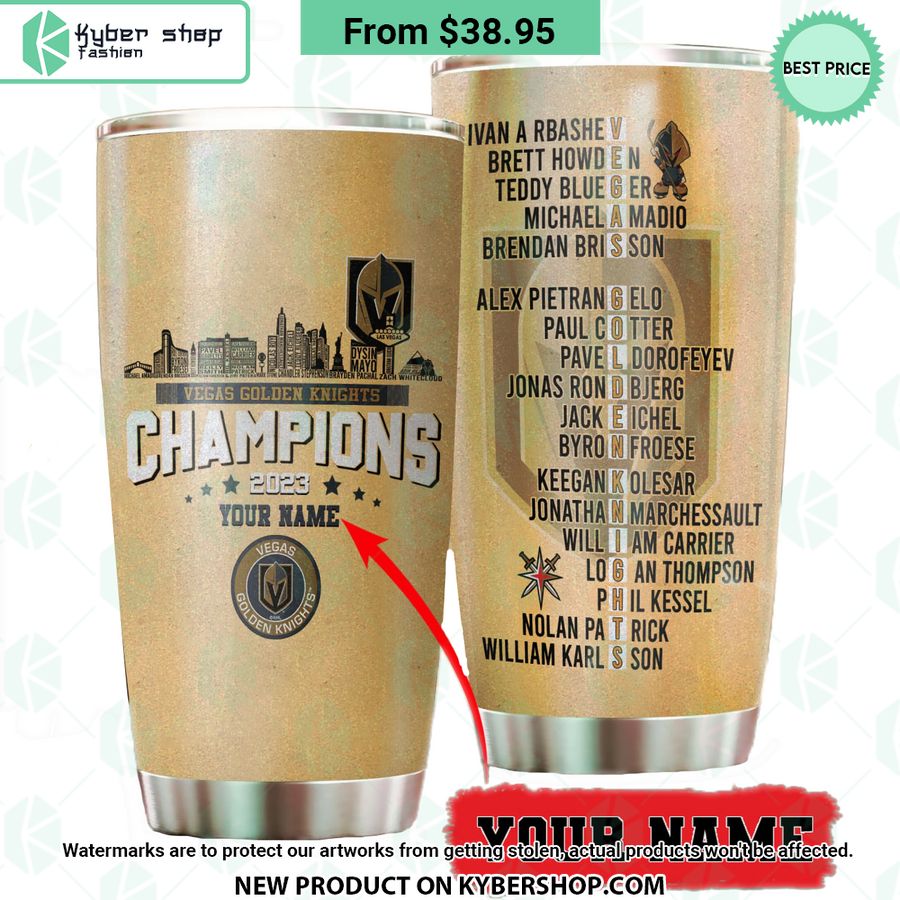 Vegas Golden Knights 2023 Stanley Cup Champions CUSTOM Tumbler