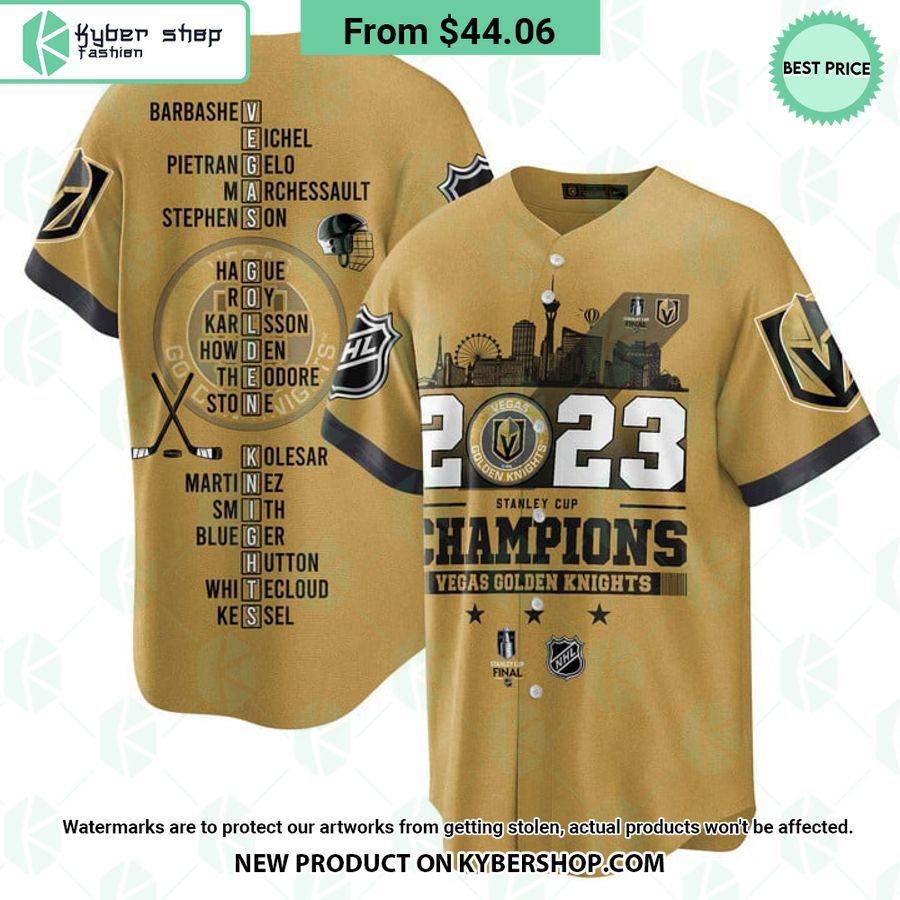 Vegas Golden Knights 2023 Stanley Cup Champions Players Name Baseball Jersey