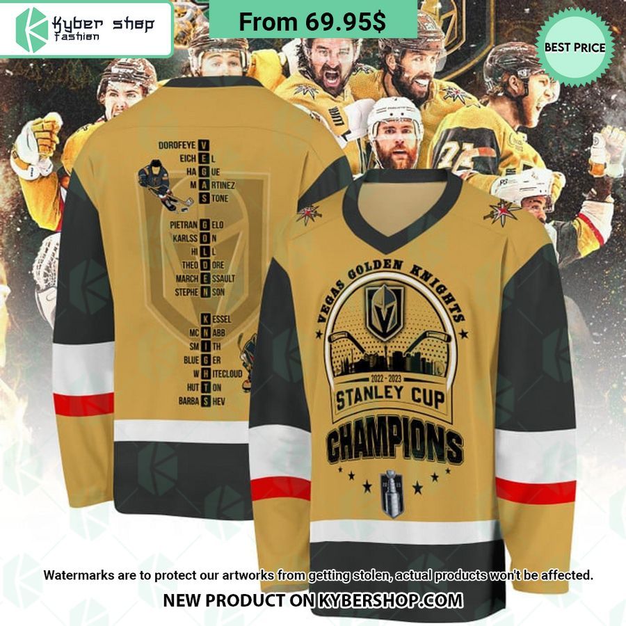 Vegas Golden Knights 2023 Stanley Cup Champions Players Name Hockey Jersey