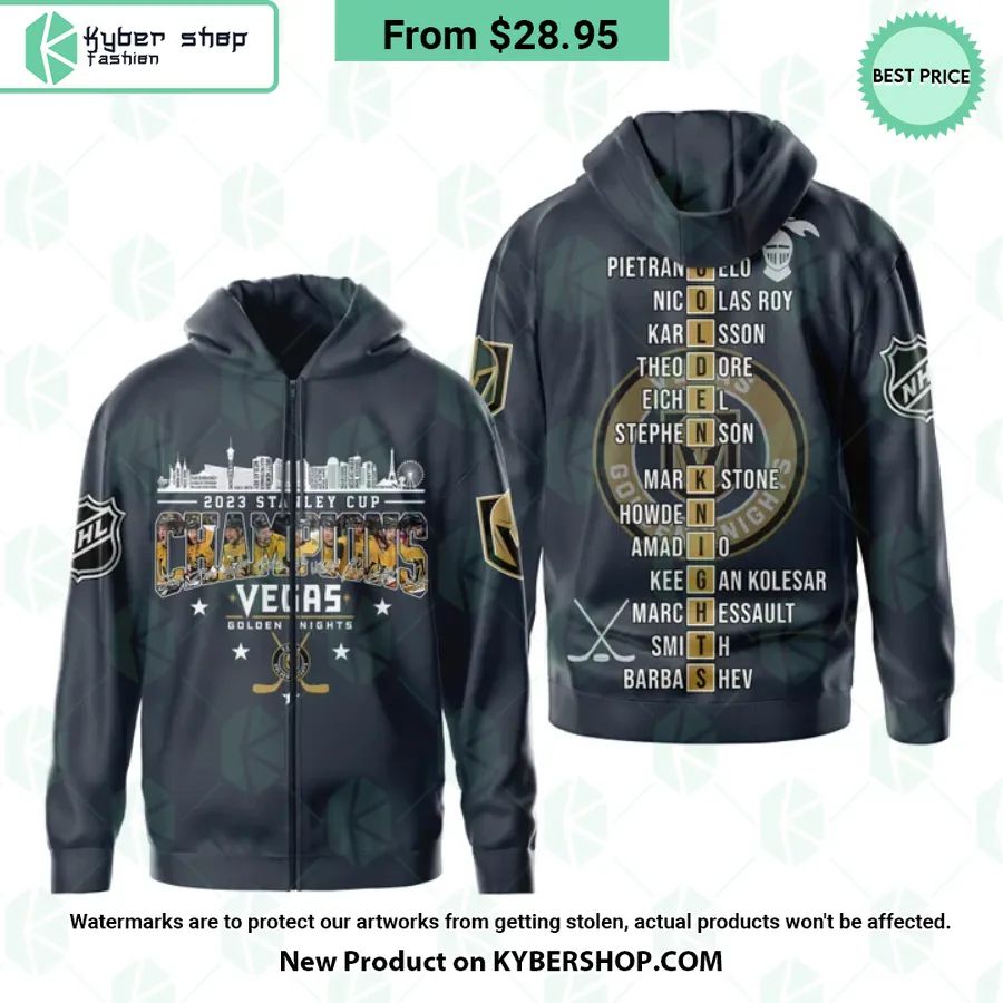 Vegas Golden Knights 2023 Stanley Cup Champions Players Name Hoodie