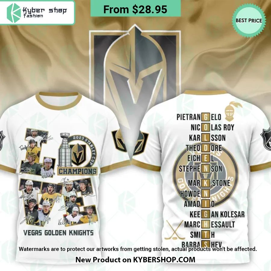 Vegas Golden Knights 2023 Stanley Cup Champions Players Signature Hoodie