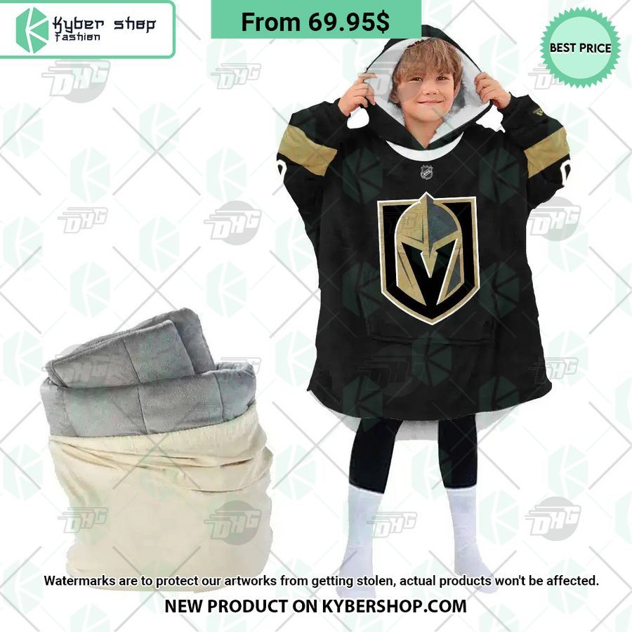Vegas Golden Knights Black Hoodie Blanket