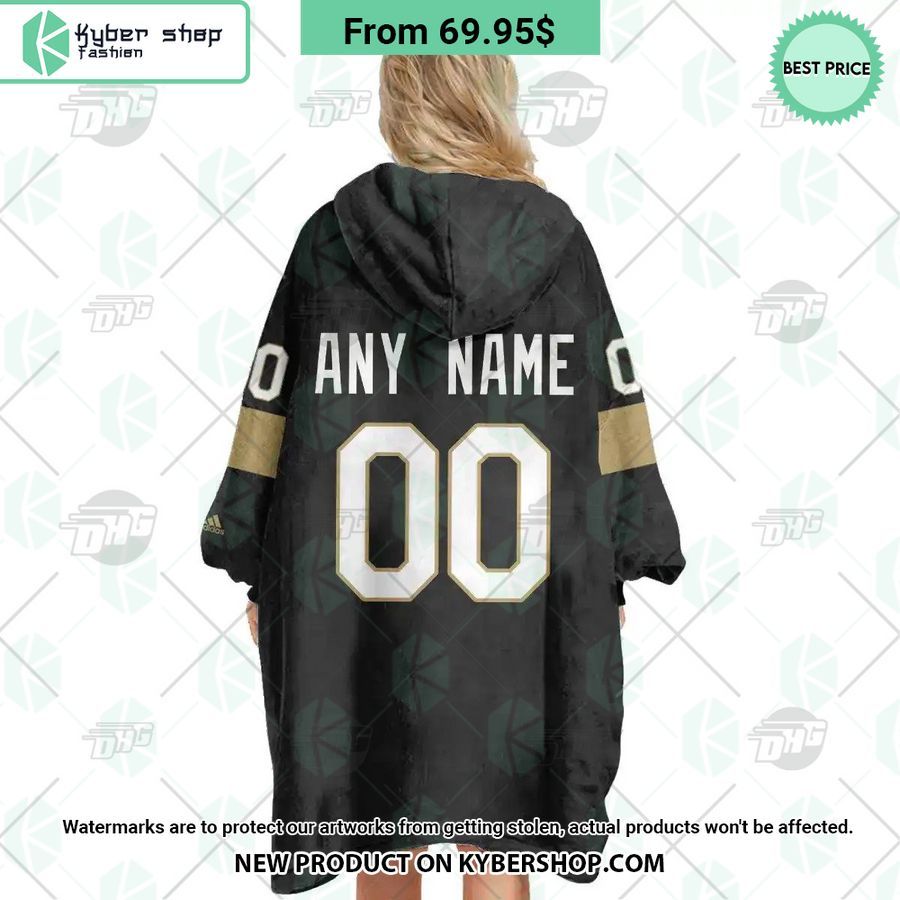 Vegas Golden Knights Black Hoodie Blanket