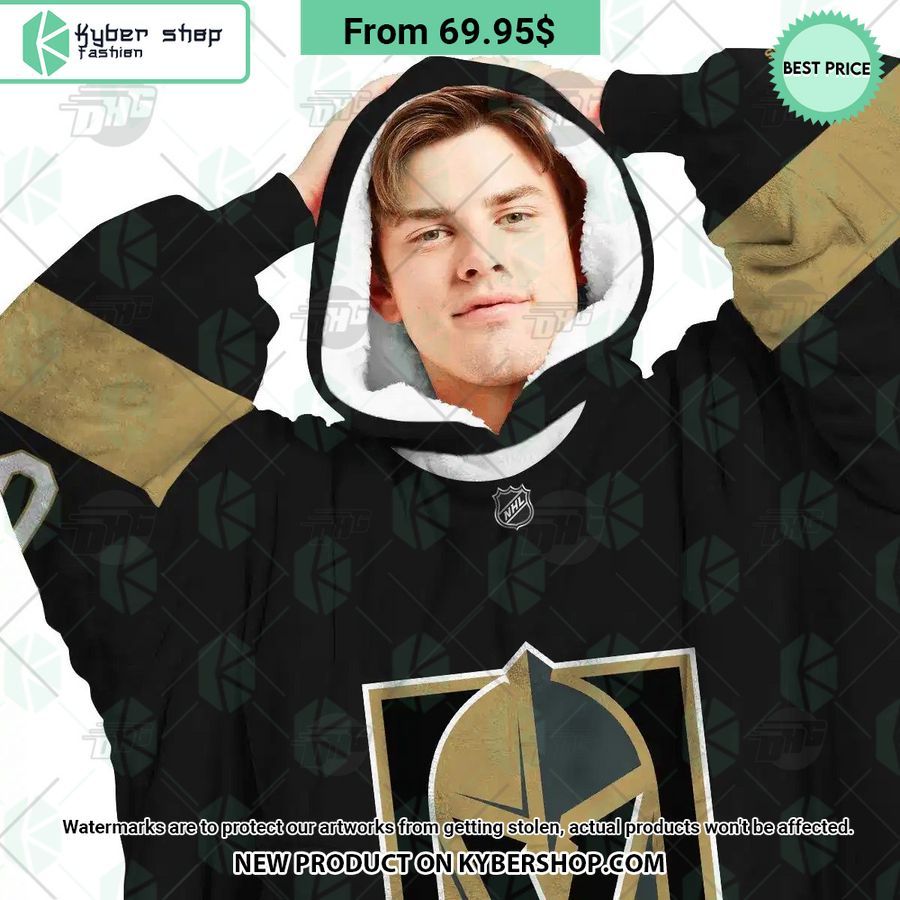 Vegas Golden Knights Black Hoodie Blanket