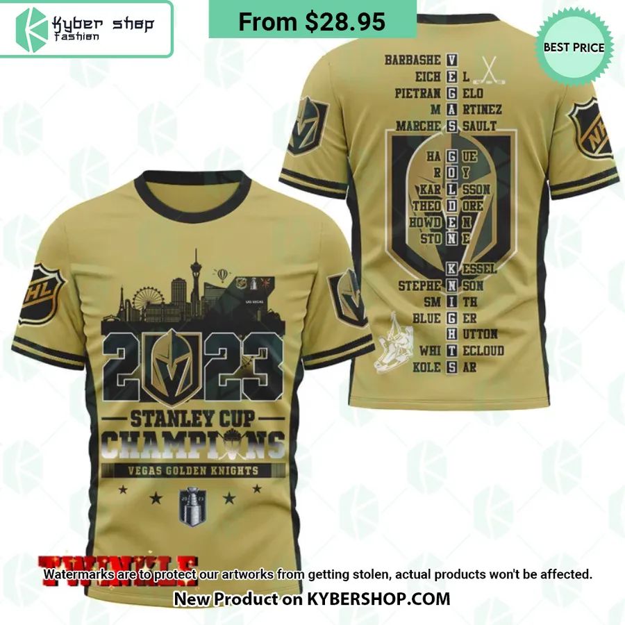 Vegas Golden Knights Stanley Cup Champions 2023 Players Name Hoodie