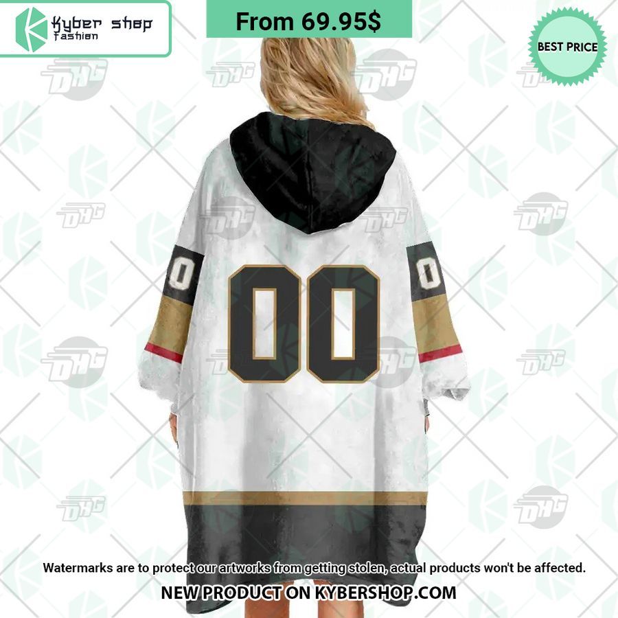 Vegas Golden Knights White Hoodie Blanket