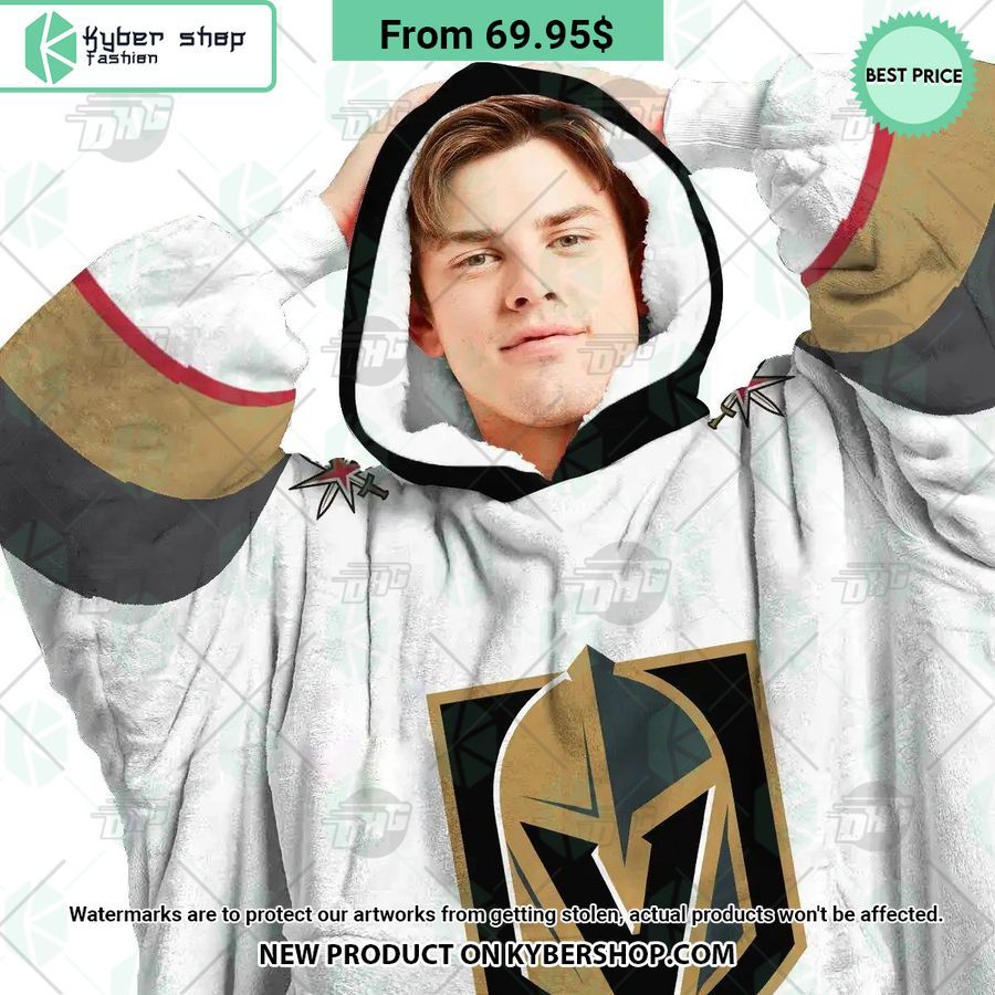 Vegas Golden Knights White Hoodie Blanket