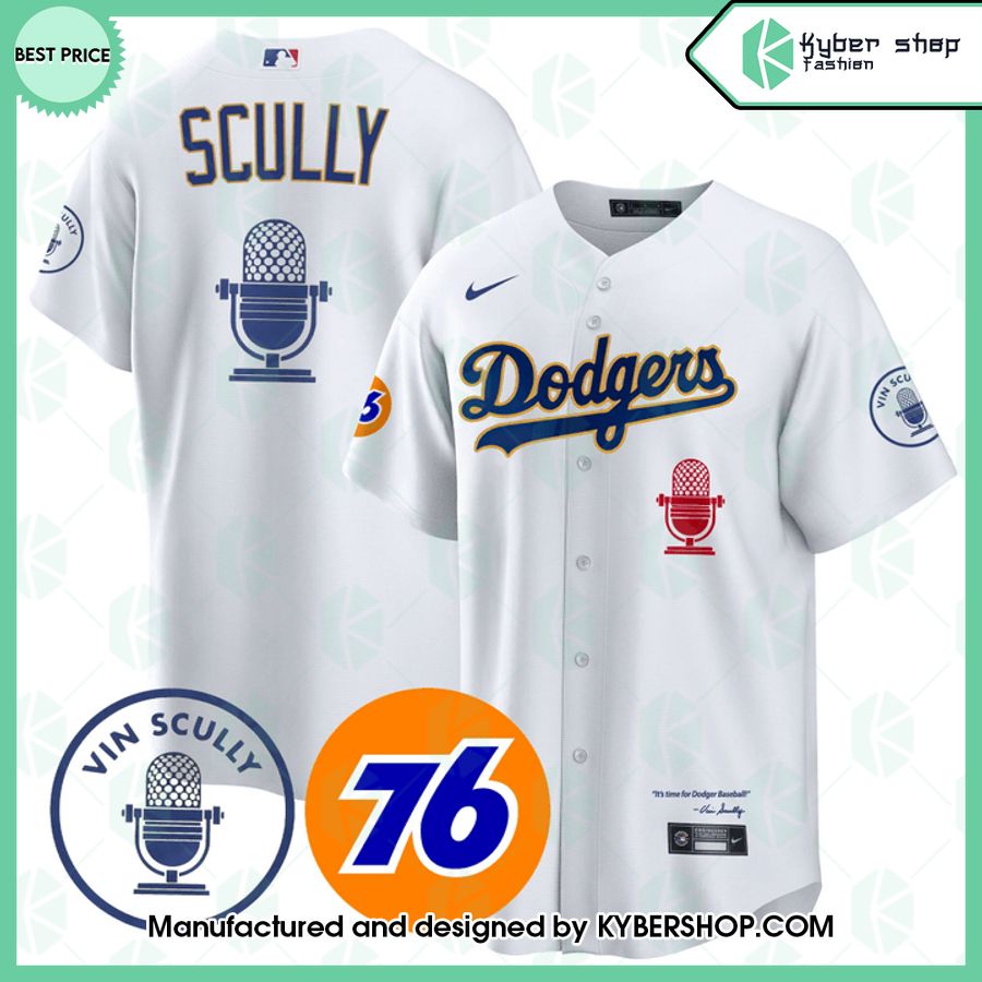 Vin Scully Los Angeles Dodgers Baseball Jersey