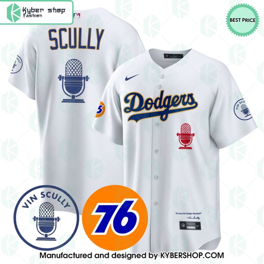 Vin Scully Los Angeles Dodgers Baseball Jersey