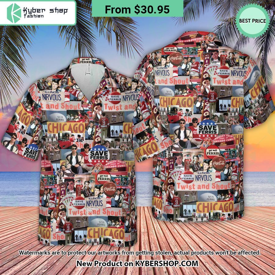 Vintage Aesthetic Ferris Bueller’s Day Off Hawaiian Shirt