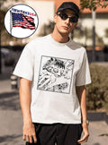Cat Biting Hand Manga Panel Shirt