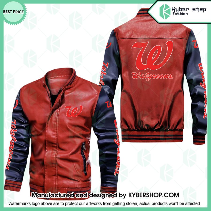 Walgreens Leather Bomber Jacket