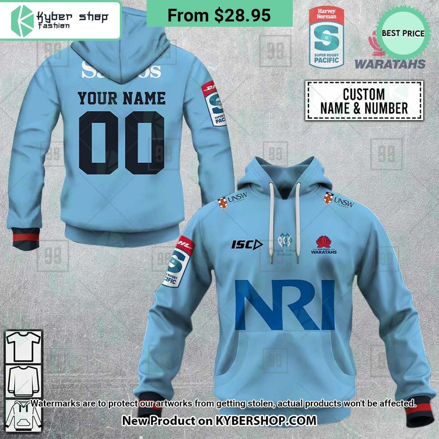 Waratahs Super Rugby Pacific Home Jersey CUSTOM Hoodie