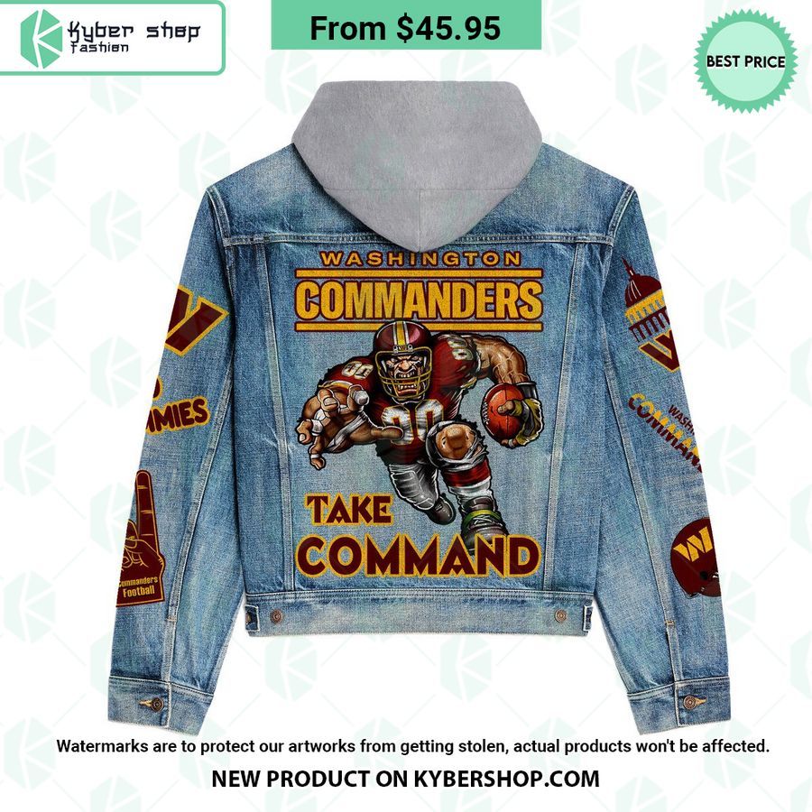 Washington Commanders Hooded Denim Jacket