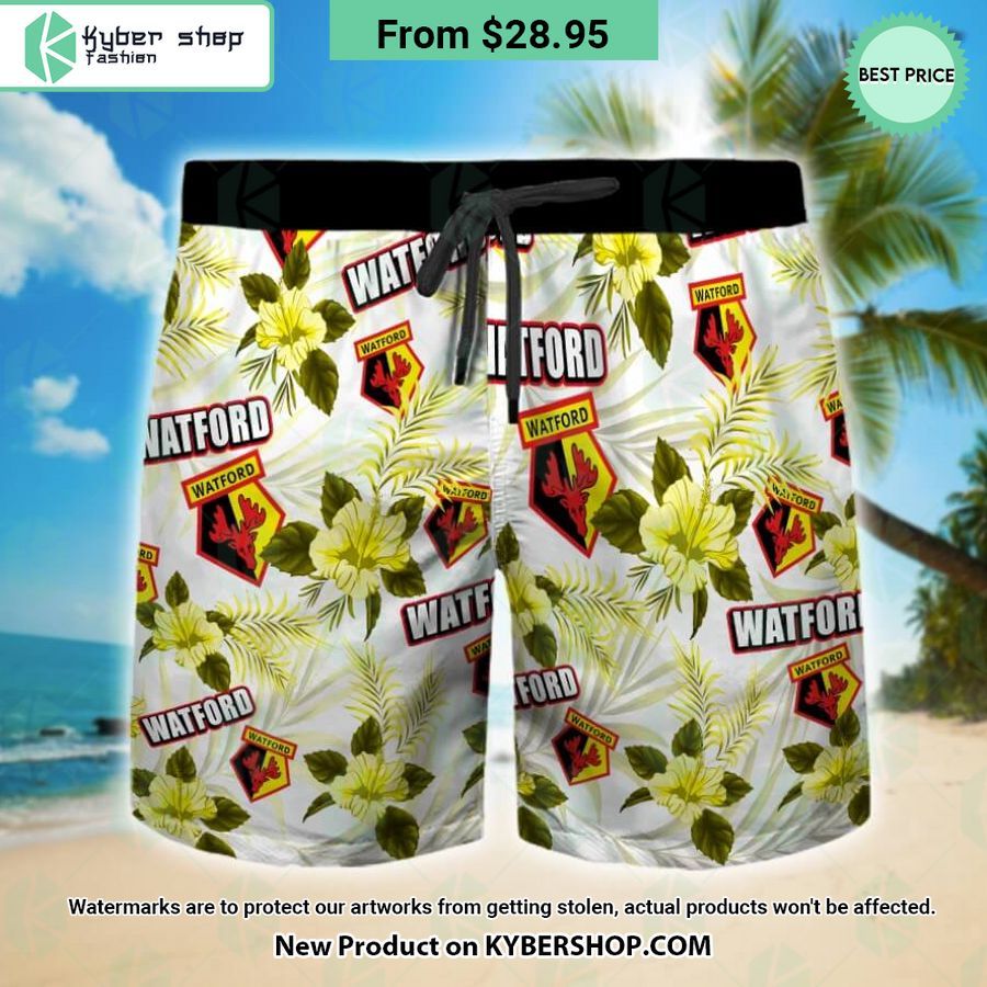 Watford FC Floral Hawaiian Shirt and Shorts