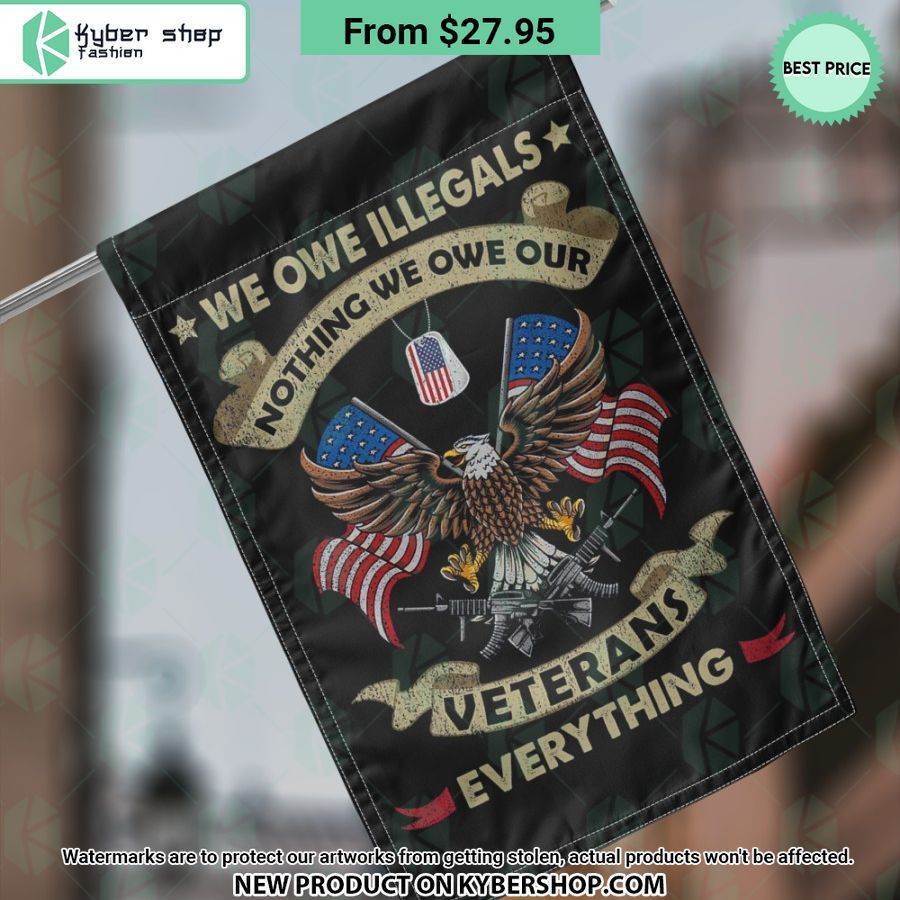 We Owe Illegals Nothing We Owe Our Veterans Everything Flag
