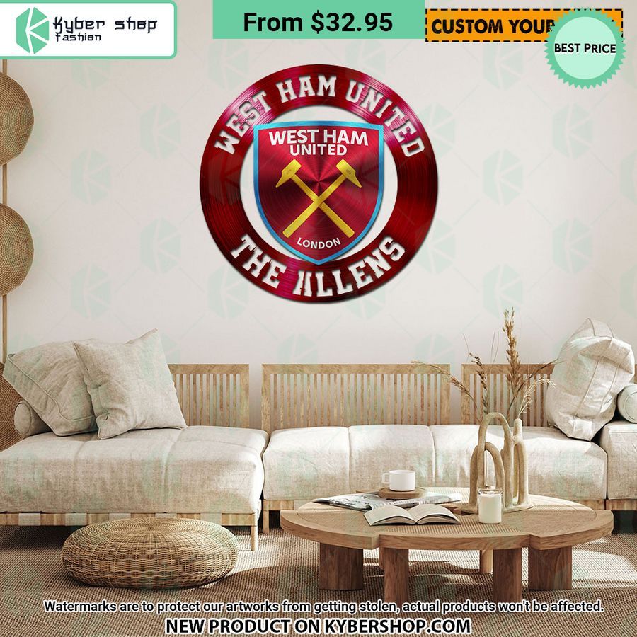 West Ham United CUSTOM Metal Sign