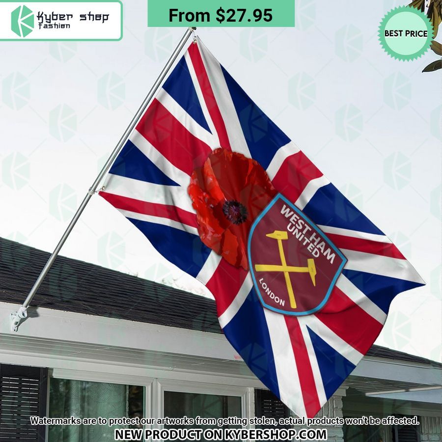 West Ham United Remembrance day Flag