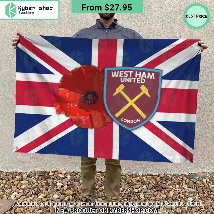 West Ham United Remembrance day Flag