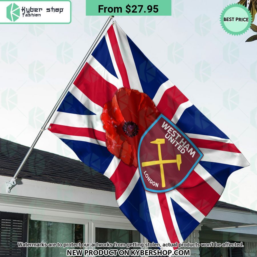 West Ham United Remembrance day Flag