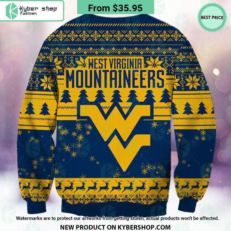 West Virginia Mountaineers Grinch Christmas Sweater