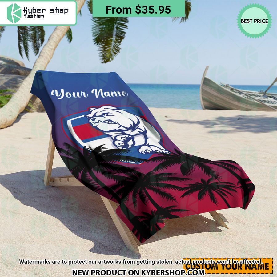 Western Bulldogs CUSTOM Beach Towel