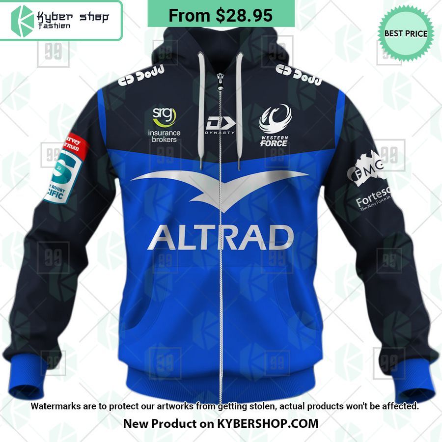 Western Force Super Rugby Pacific Home Jersey CUSTOM Hoodie