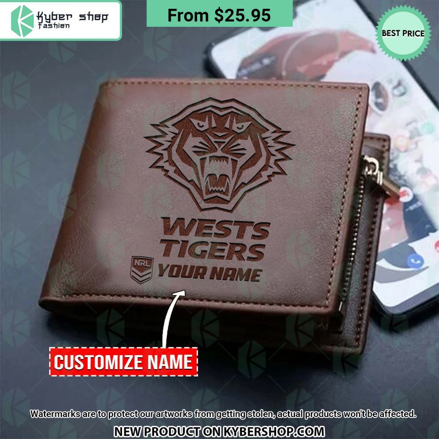 Wests Tigers NRL Leather Wallet