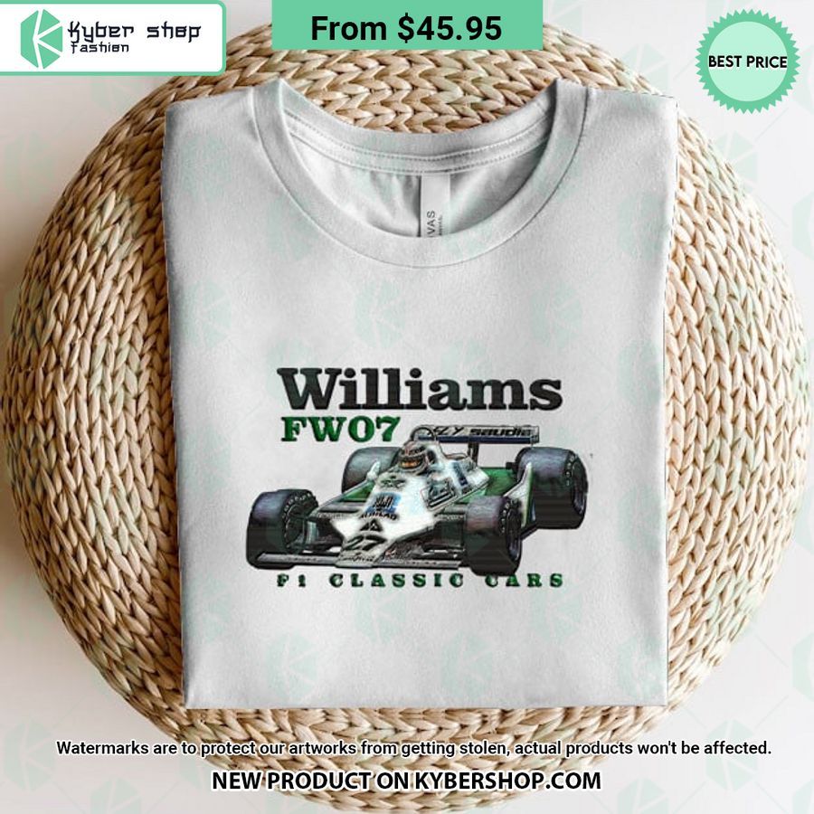 Williams FW07 F1 Classic Cars Embroidered Shirt
