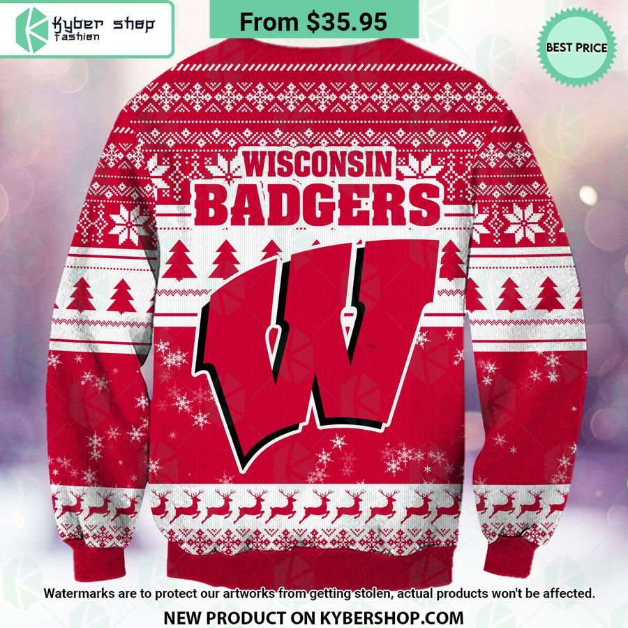 Wisconsin Badgers Grinch Christmas Sweater