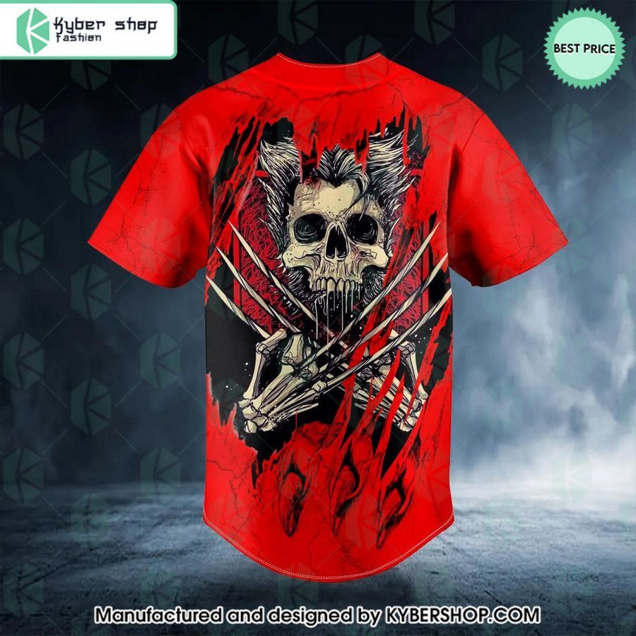 Wolverine Blood Skull CUSTOM Baseball Jersey