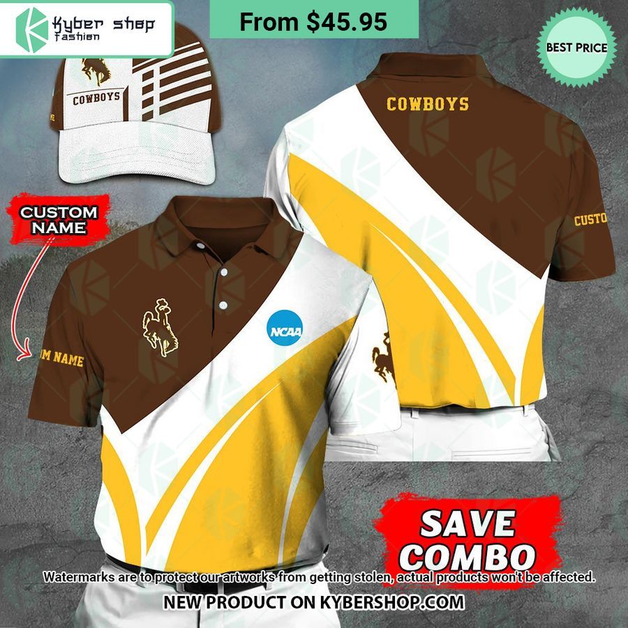 Wyoming Cowboys CUSTOM Polo Shirt, Cap