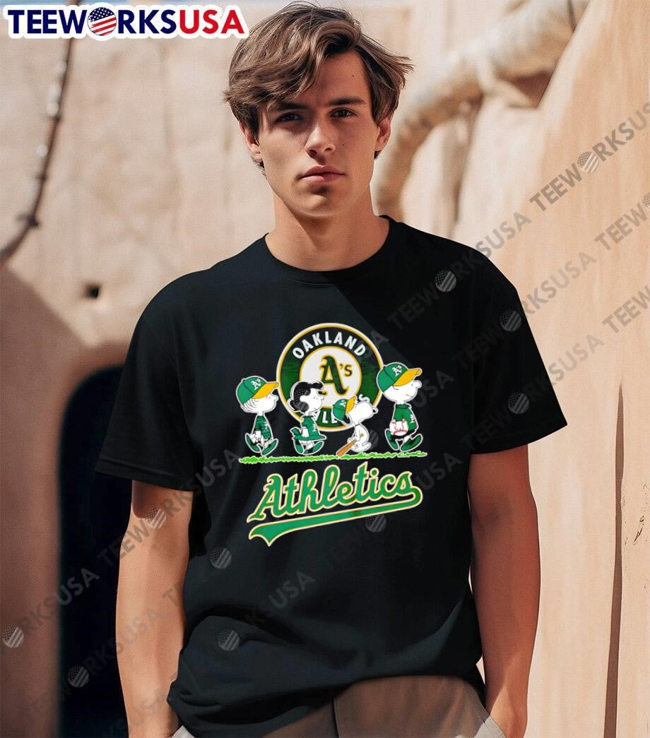 Peanuts Gang Walk Oakland A’s Athletics T-Shirt