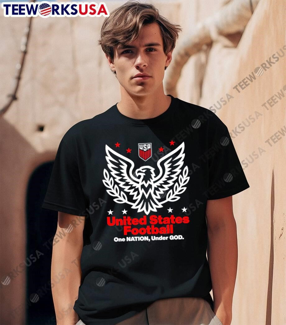 One Nation Under God United States Football Eagle USA Shield T-Shirt